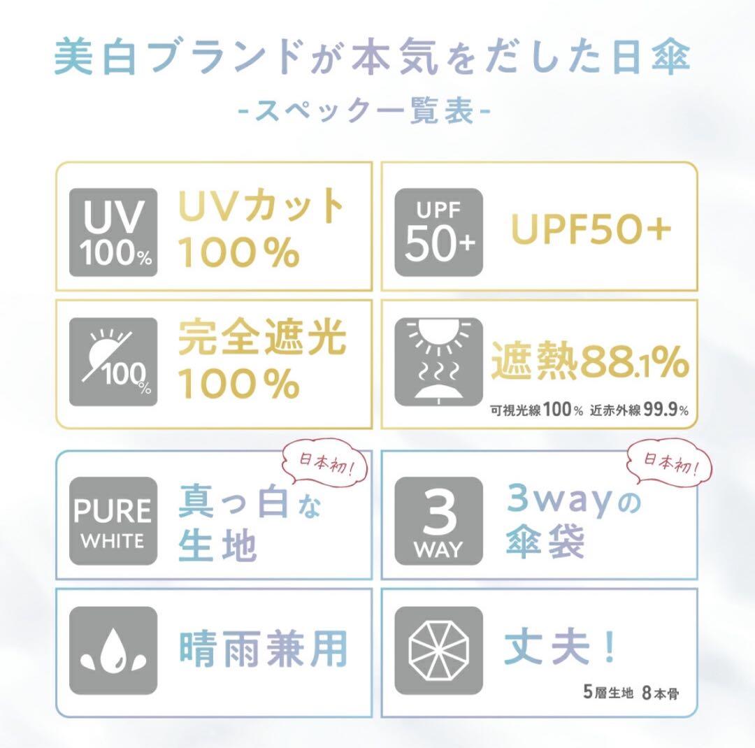 シロノサクラ 風鈴草 (日傘) ホワイト