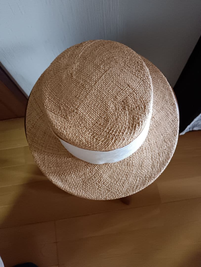 Poise ポイズ　ラフィア　太リボン麦わら帽子 ヴェリテクール