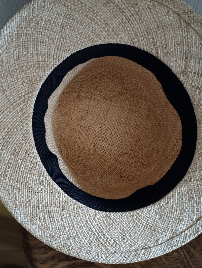 Poise ポイズ　ラフィア　太リボン麦わら帽子 ヴェリテクール