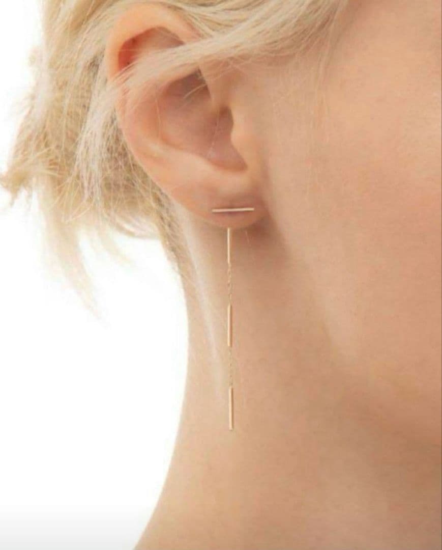 hirotakaヒロタカ トグルチェーン ピアス 片耳