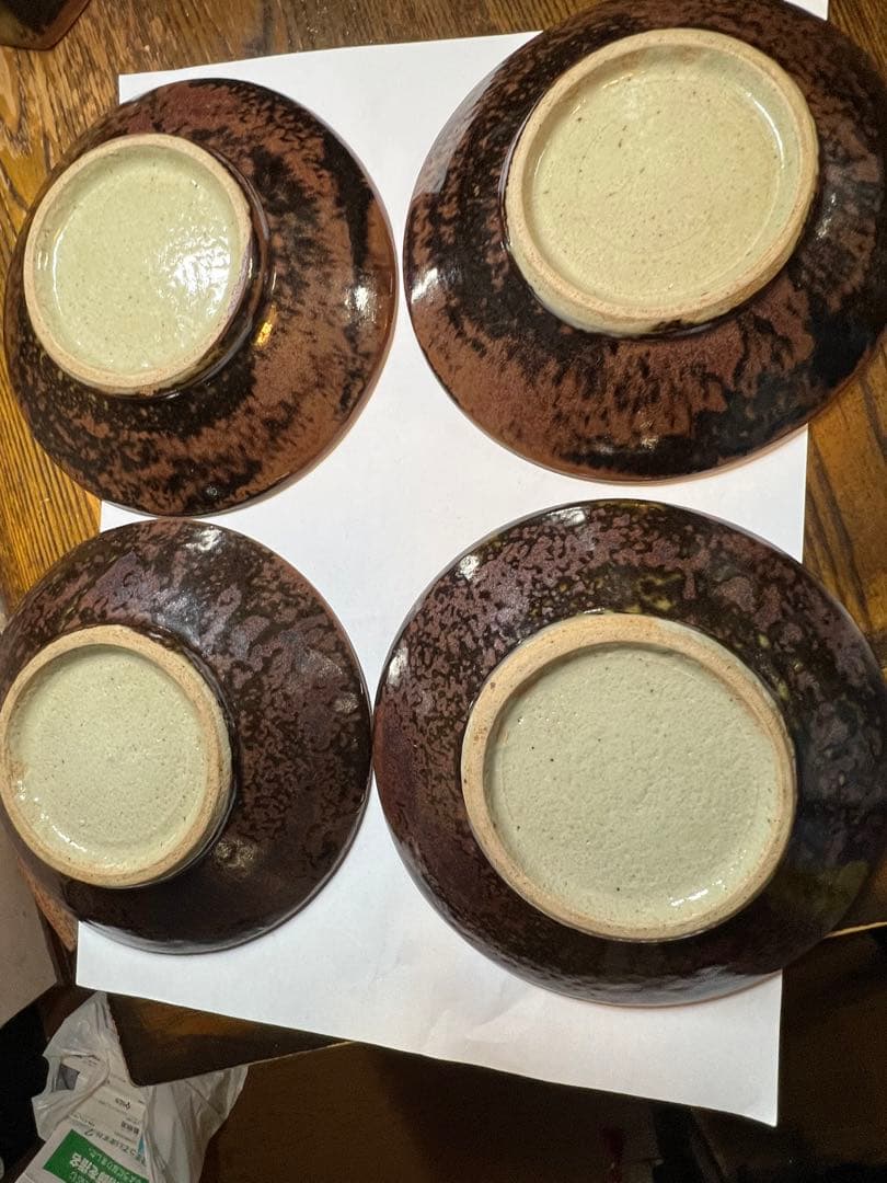 濱田晋作の柿薬のお皿4枚セット