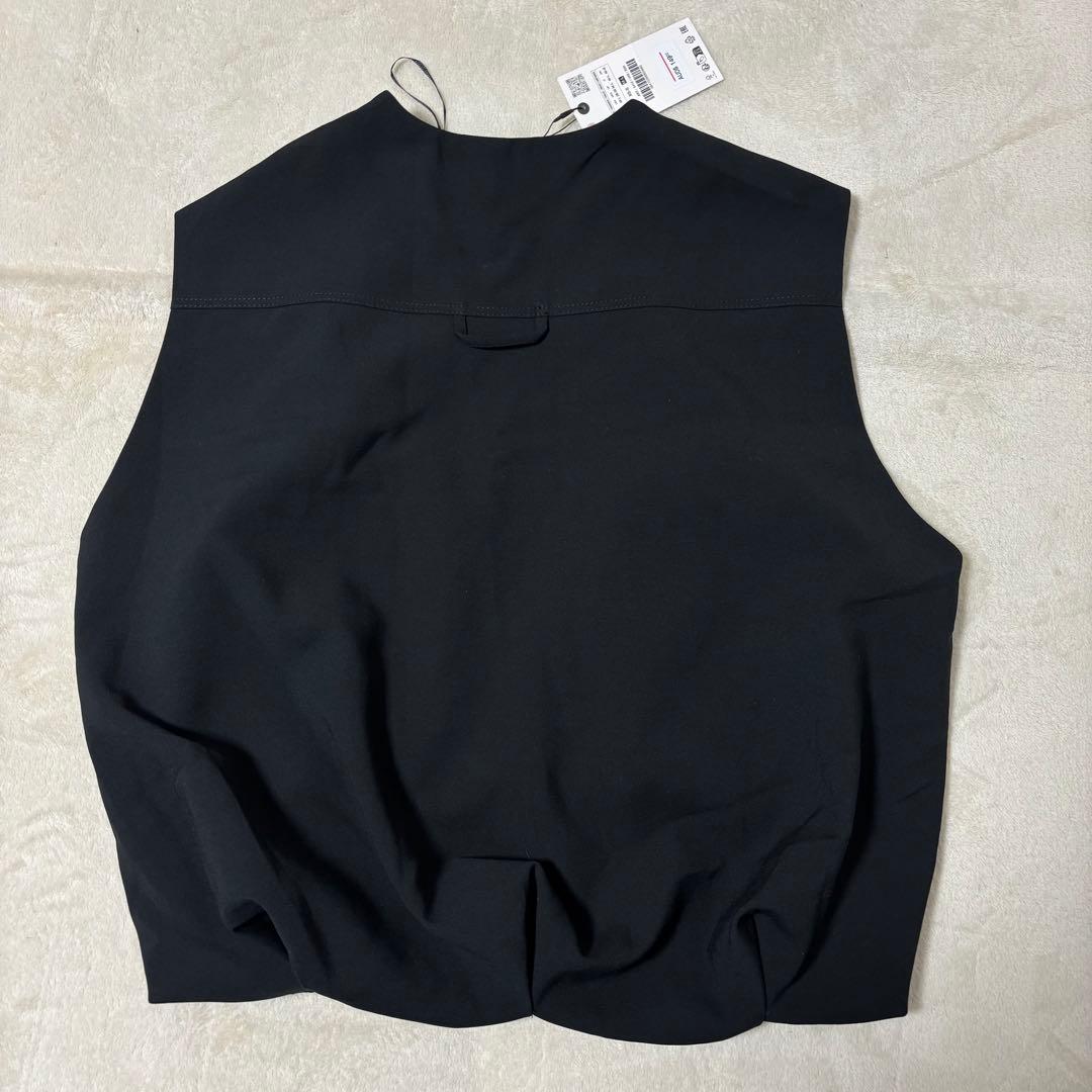 ZARA オーバーサイズボリュームベスト　ブラック