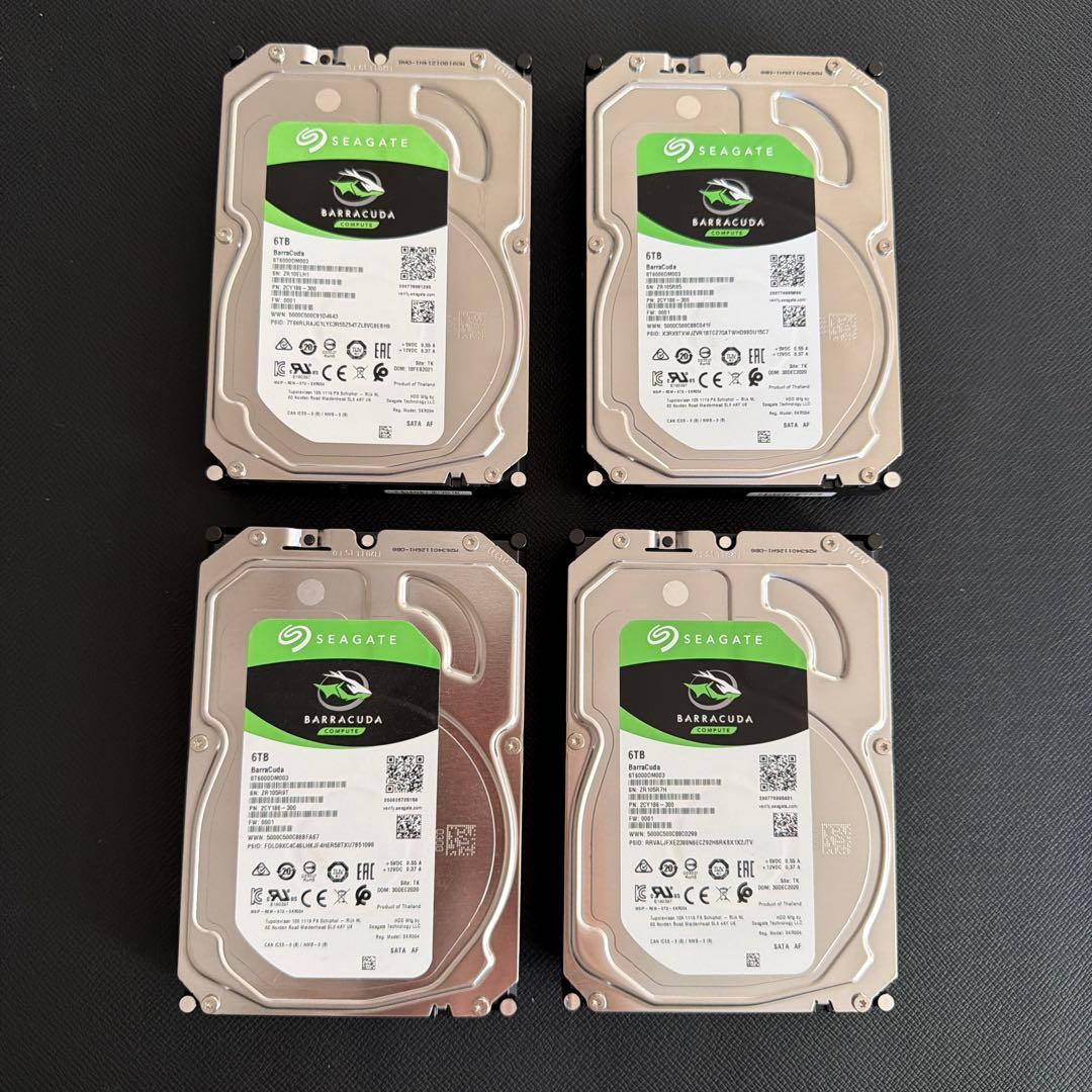 Seagate Barracuda 6TB HDD 4台セット ②