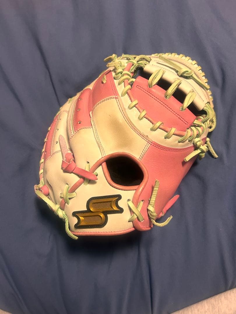 最終値下げ 軟式グローブ ピンク/ホワイト
