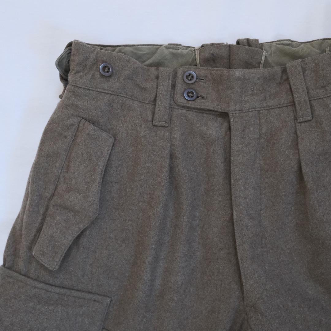50s 60s　西ドイツ軍　ビンテージ　メランジ　ウール　カーゴ　パンツ　ワーク