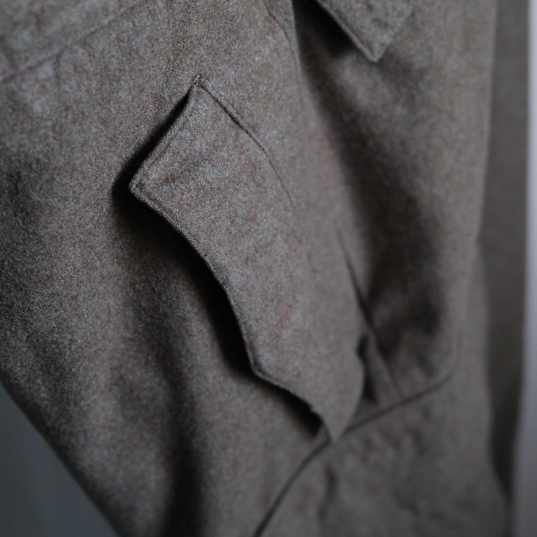 50s 60s　西ドイツ軍　ビンテージ　メランジ　ウール　カーゴ　パンツ　ワーク