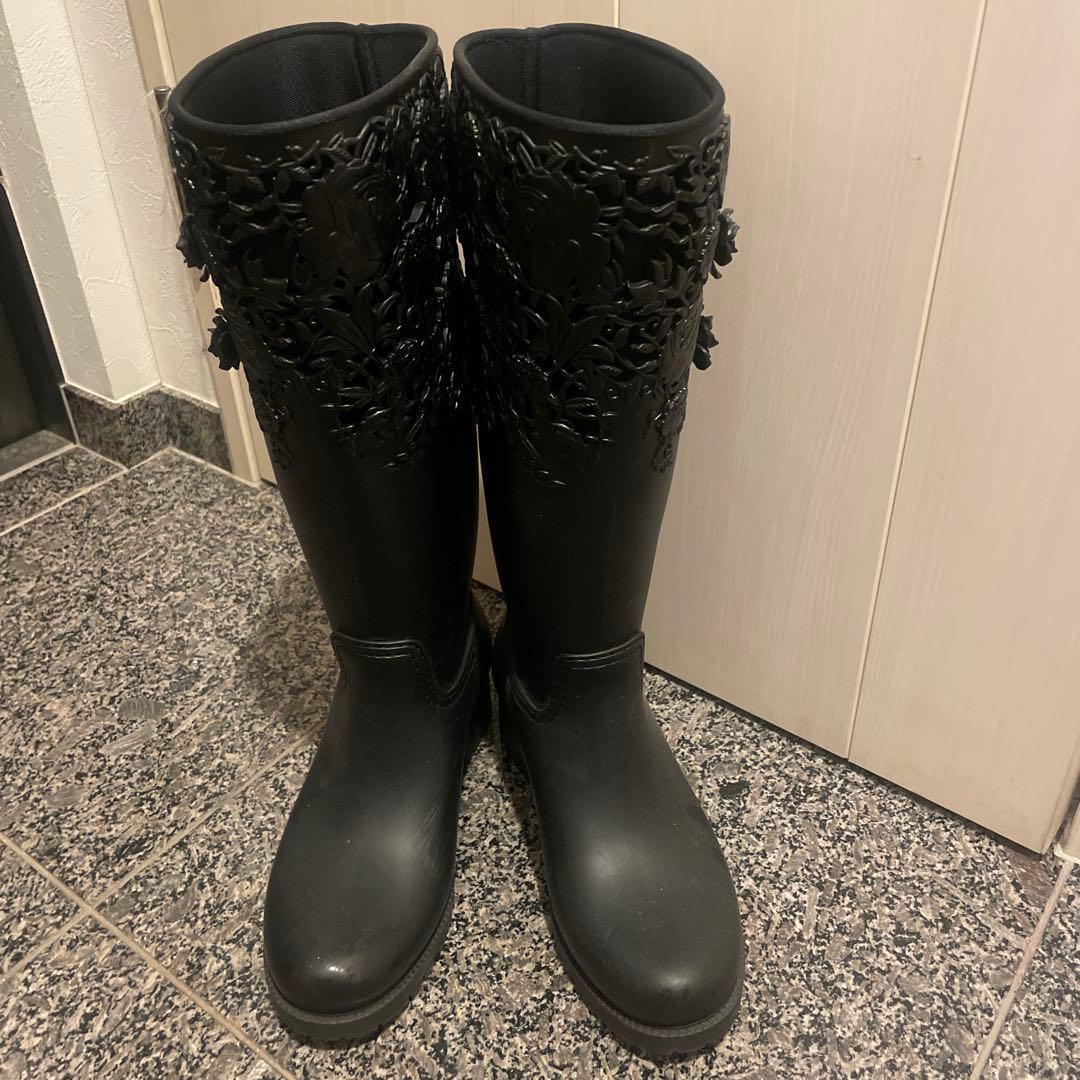 melissa ブラック レインブーツ