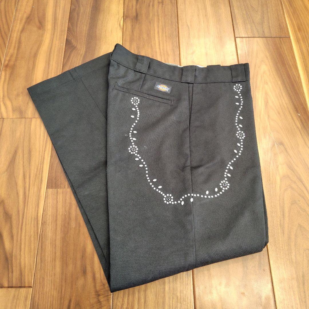 黒ディッキーズ874スタッズカスタム■W34×L30キムタク木村拓哉HTC