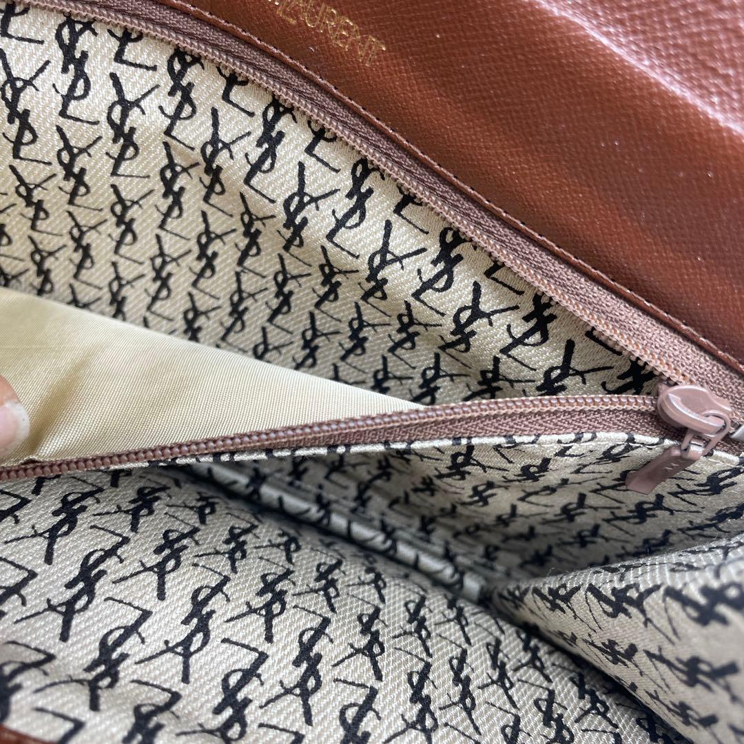 YSL ブラウン クラッチバッグ