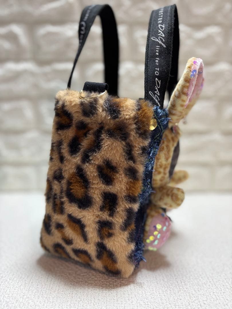 黒*こ様 コヤンイサムチョン　ハンドメイド　ミニファートートバッグ　ピンクうさち