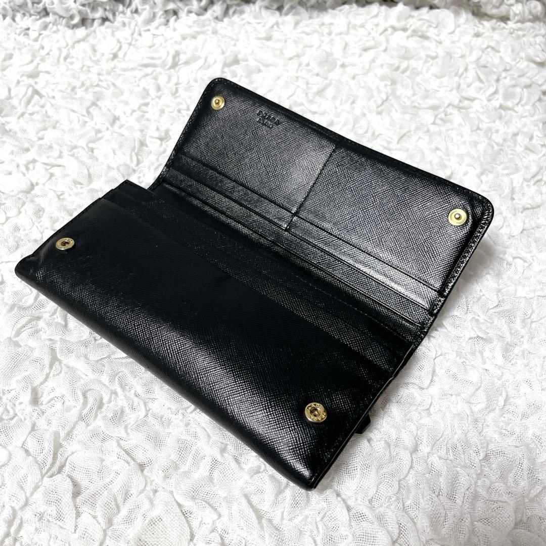 大人気✨PRADA 長財布　サフィアーノ　リボン　　プラダ　レザー　二つ折り