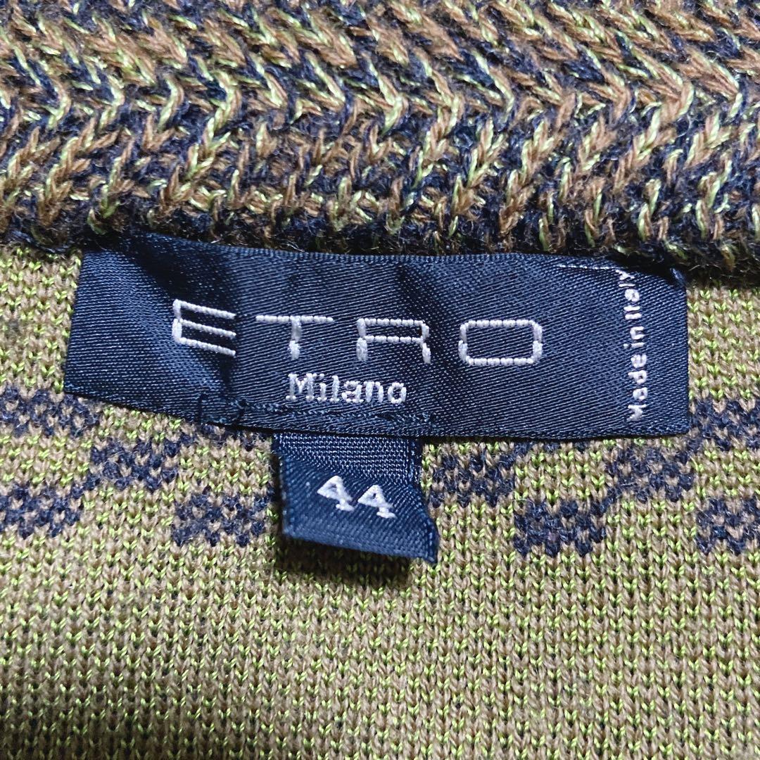 サチコ♥️ ⭐️ETRO エトロ　ニットジャケット　シングル　パッチワーク