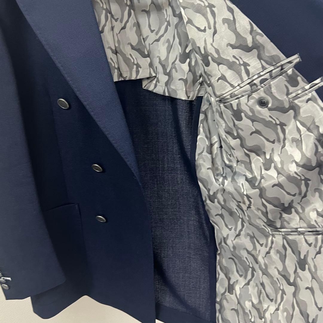 ◆イタリア生地使用　オーダーダブルジャケット　48相当