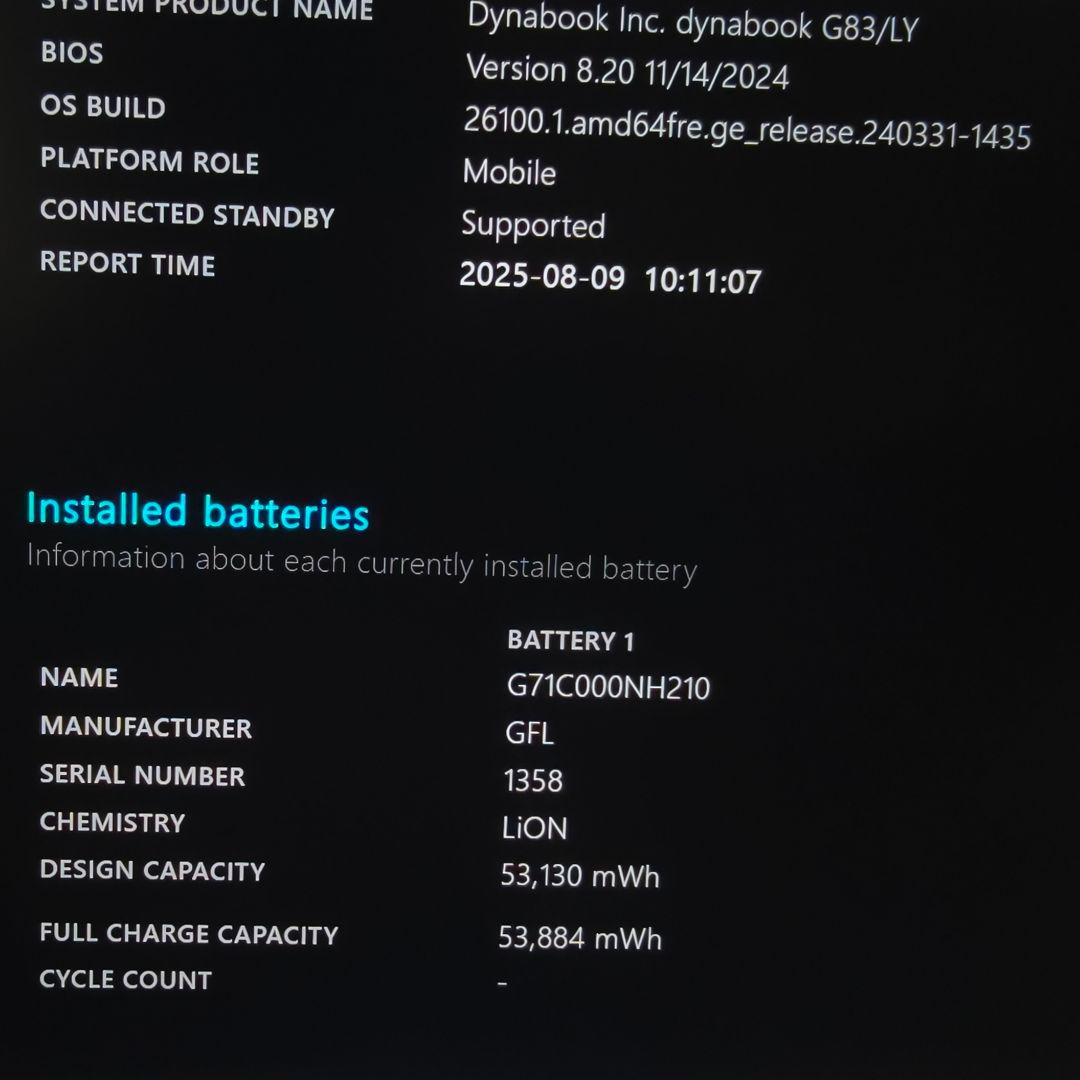 美品 Dynabook 超軽量 驚速 13世代i5 16GB 新品1TB