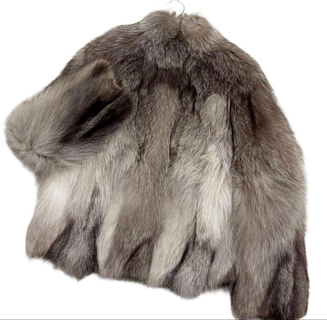 エンバ　毛皮　ファーコート　ブルーフォックス