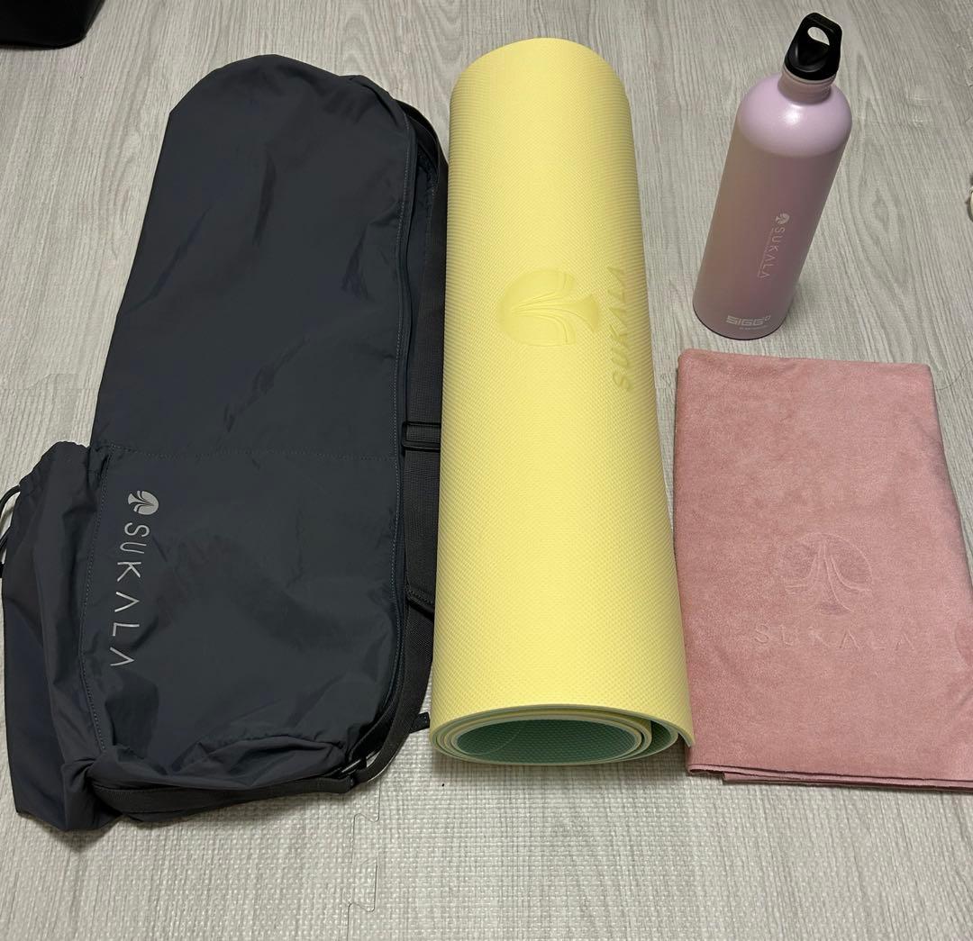 SUKALA ヨガマット 収納バッグ ヨガラグ ボトル 4点セット