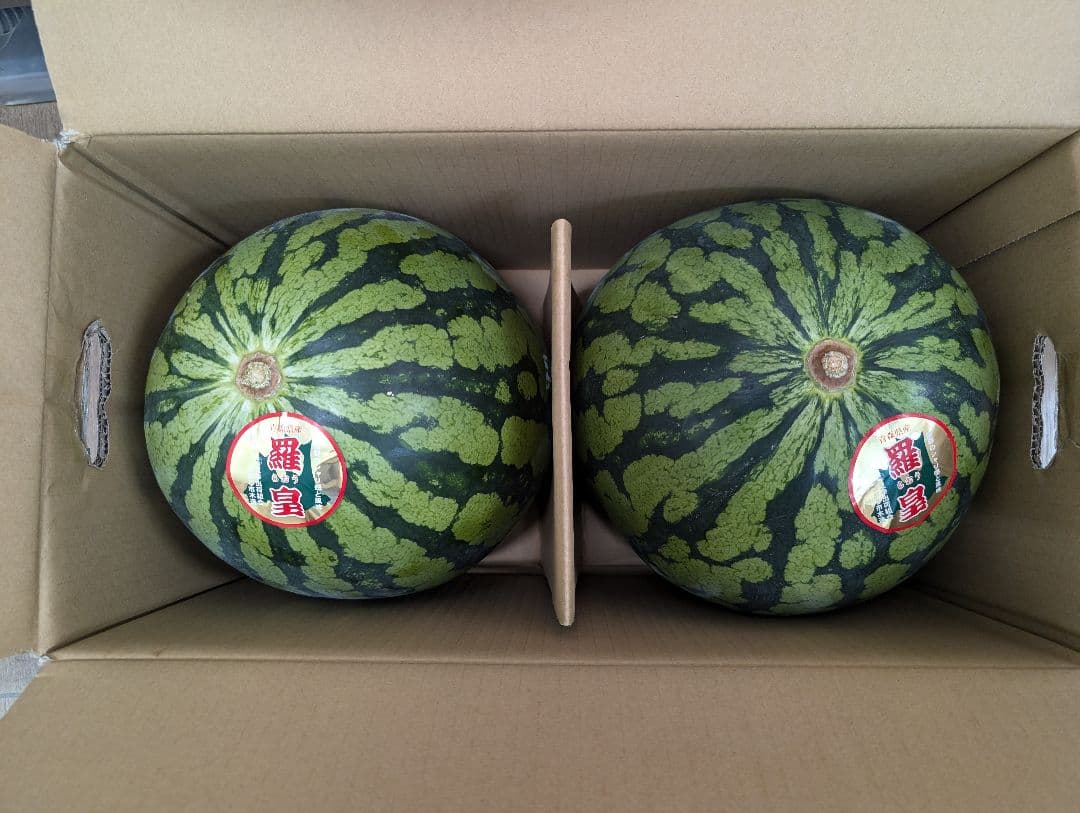 青森県産　羅皇　約8kg 秀品2玉入り 全国送料無料