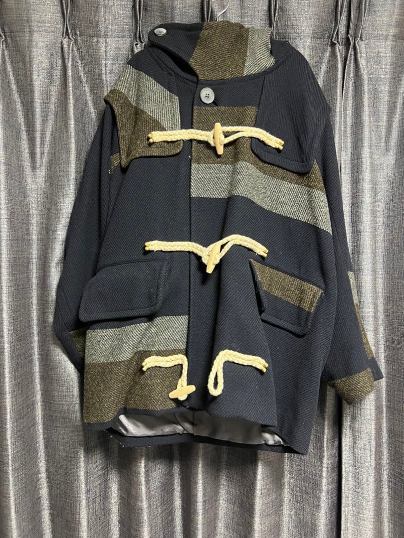 カラー　kolor ダッフルコート　18fw パッチワーク