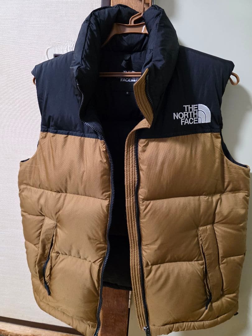 THE NORTH FACE ダウンベスト Sサイズ 黒/茶色