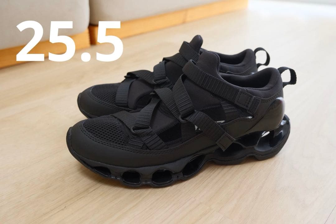 Mizuno WAVE PROPHECY STRAP　ブラックサンダル　25.5