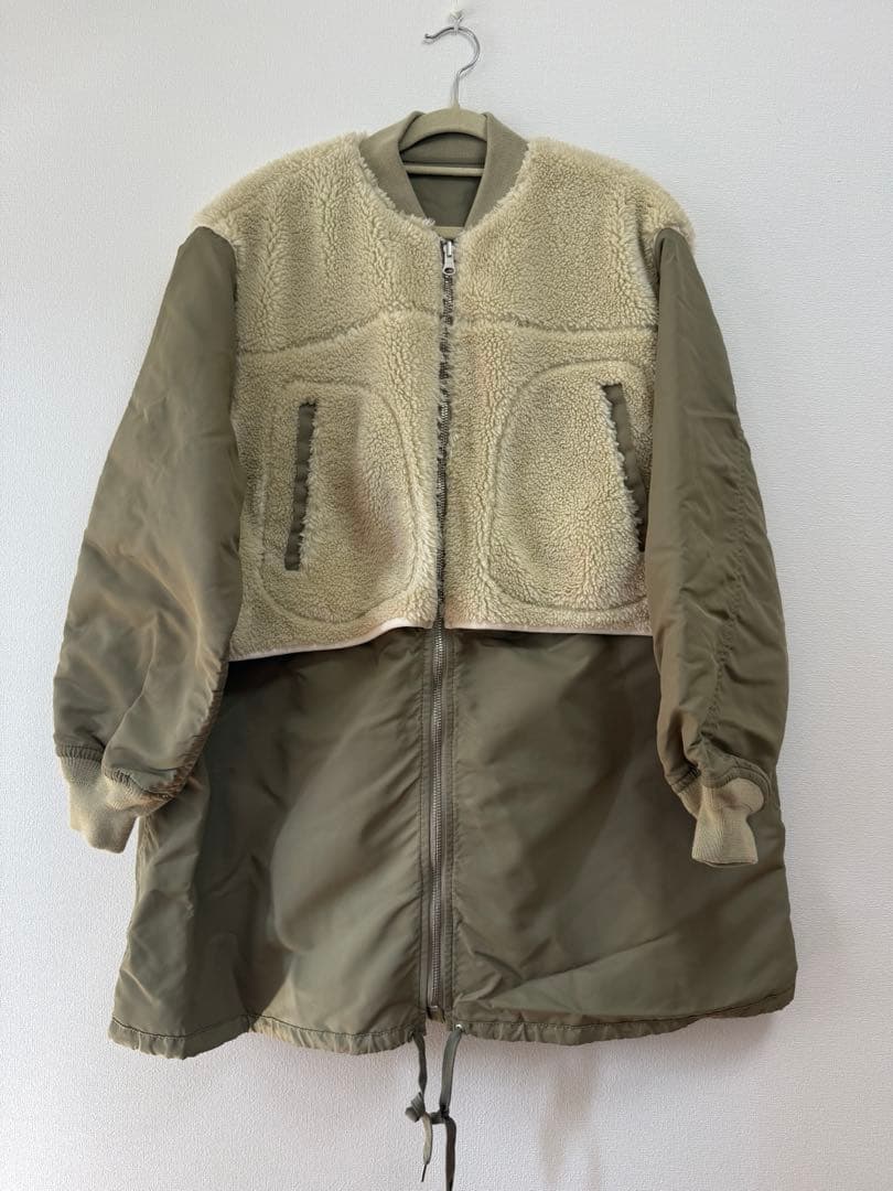 アダムエロペ《ドラマ着用》【サステナブル】MA-1ボアリバーシブルコート