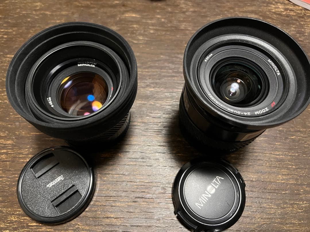 ミノルタ　AF50mm F1.4、AF24-50mm F4セットで