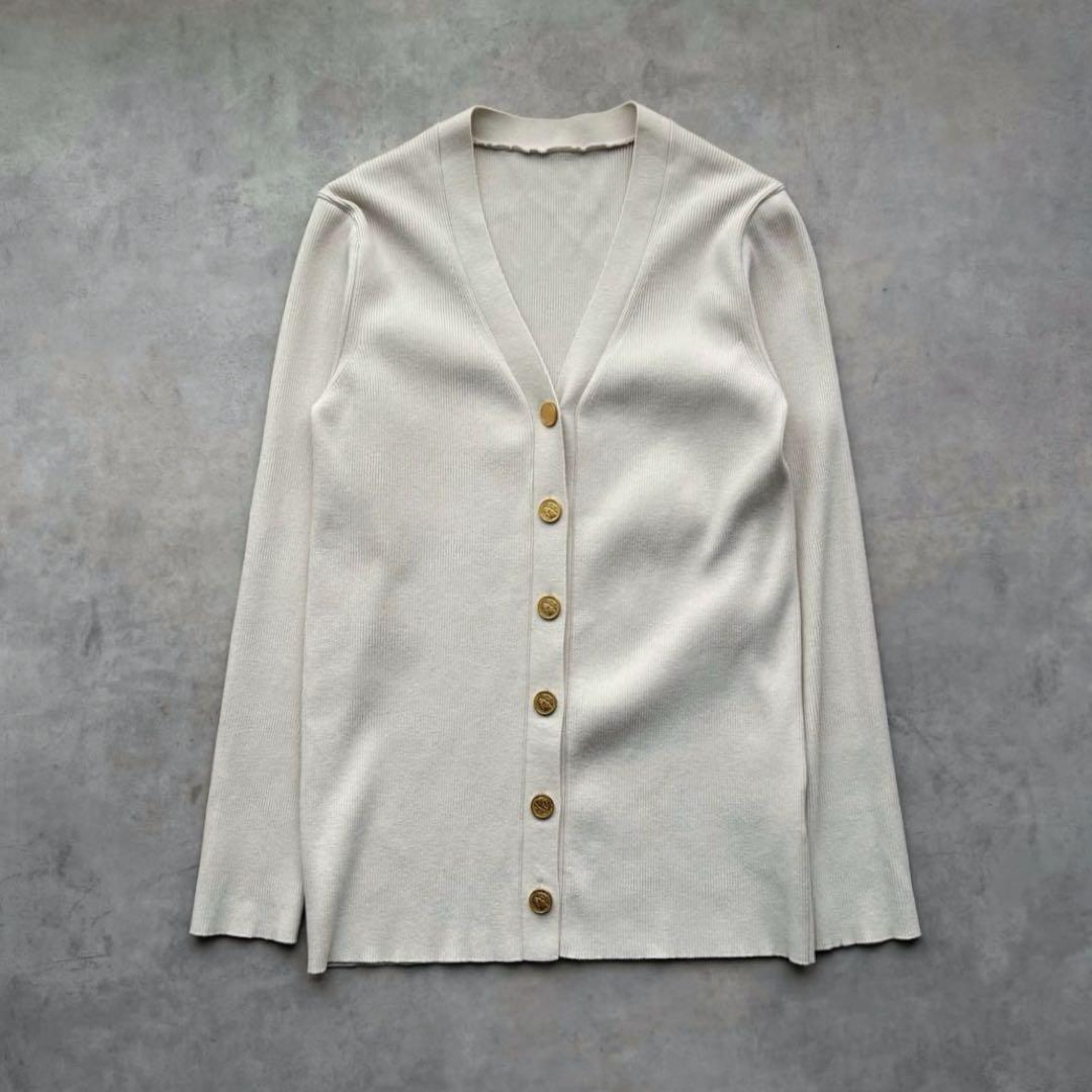 DINER RIB Vネックカーディガン　DEUXIEME CLASSE