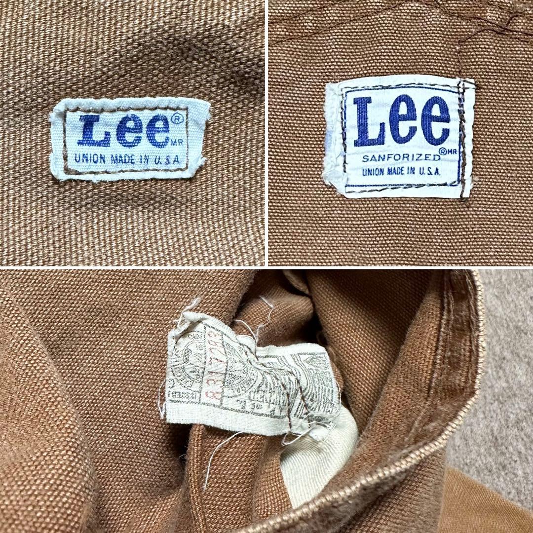 Lee オーバーオール ブラウンダック ダブルニー 山ポケ 60s 70s