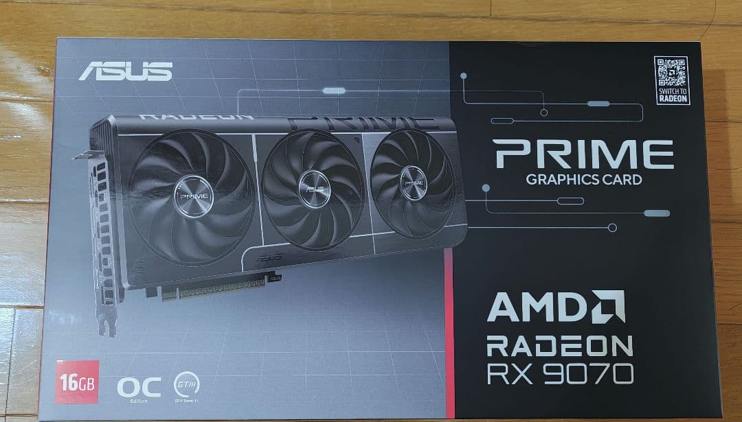 グラフィックボード・グラボ・ビデオカード ASUS PRIME Radeon RX 9070 OC 16GB