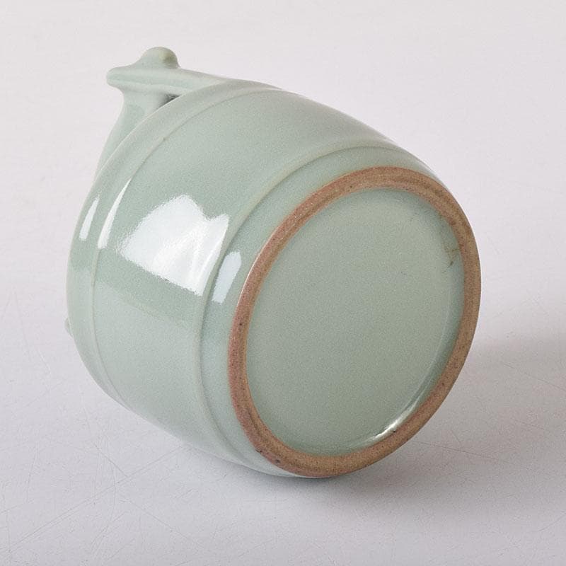 茶道具　青磁　手桶茶入　茶器　時代箱　V　7766