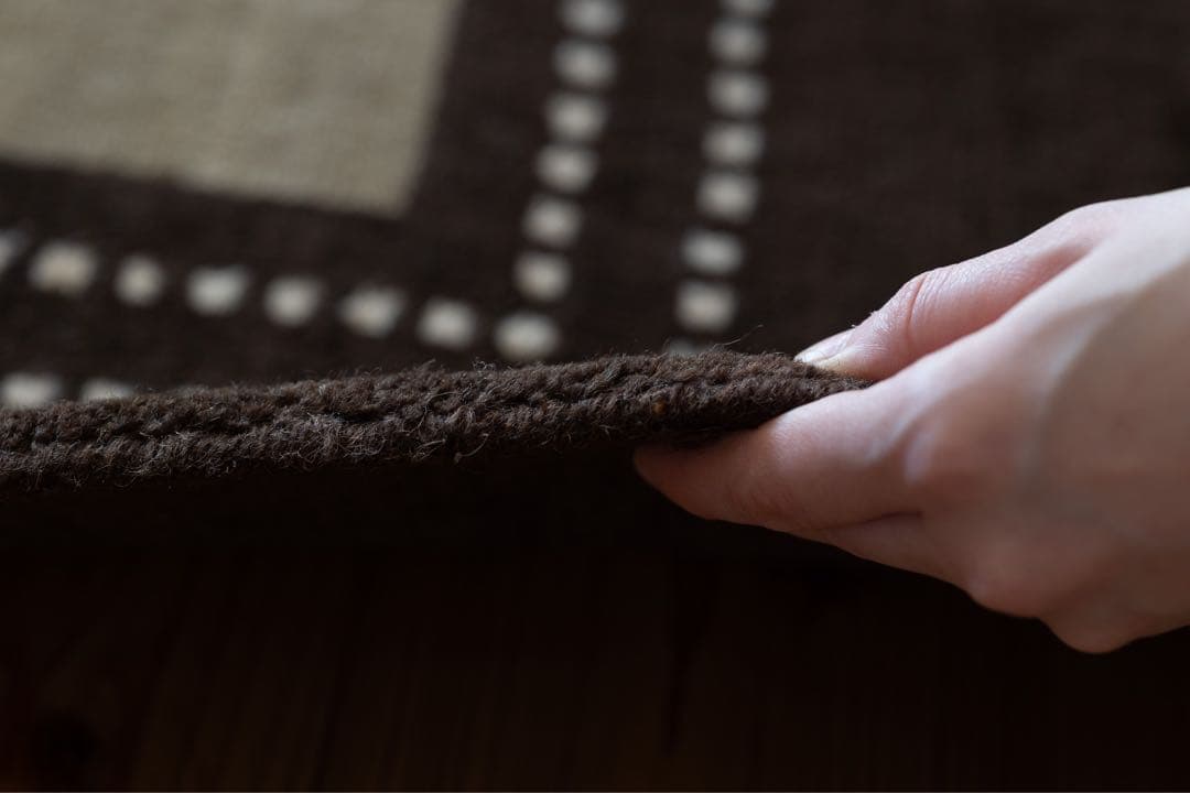 【美品】ギャッベ 150×200 a.depecheオリジナル ウール ラグ