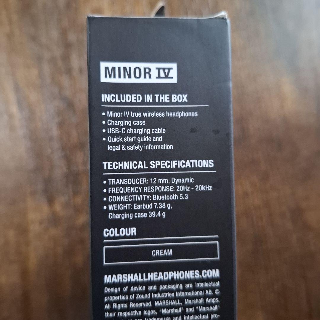 s*r様 Marshall Minor IV Cream ワイヤレスイヤホン