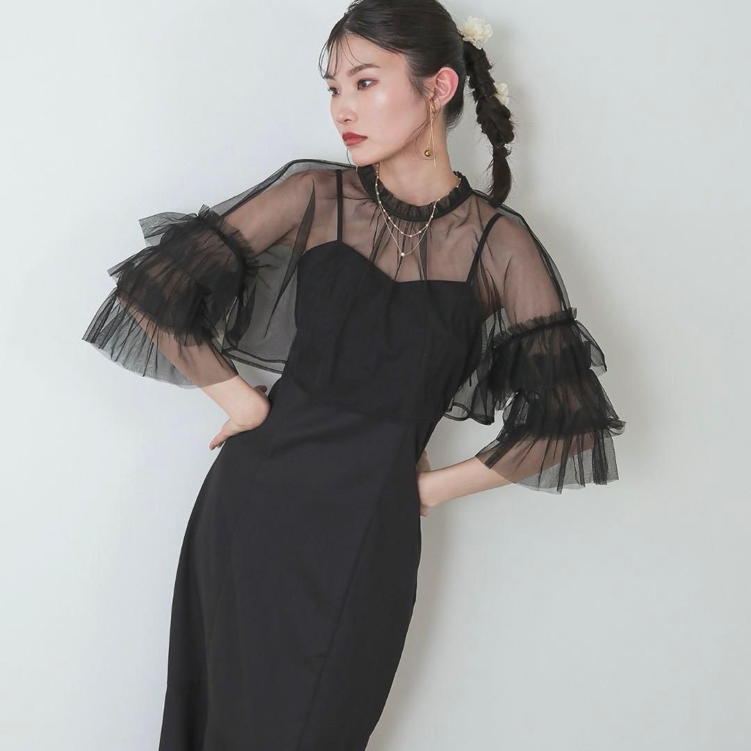 kana チュール ティアード ボレロ 3way キャミワンピース ドレス　M