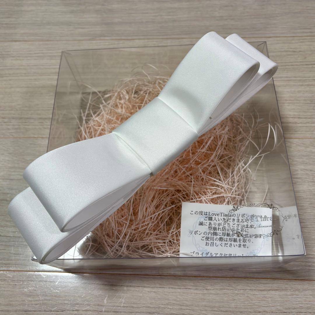 【美品】Love Tiara ラブティアラ リボンボンネ なでしこ オフホワイト