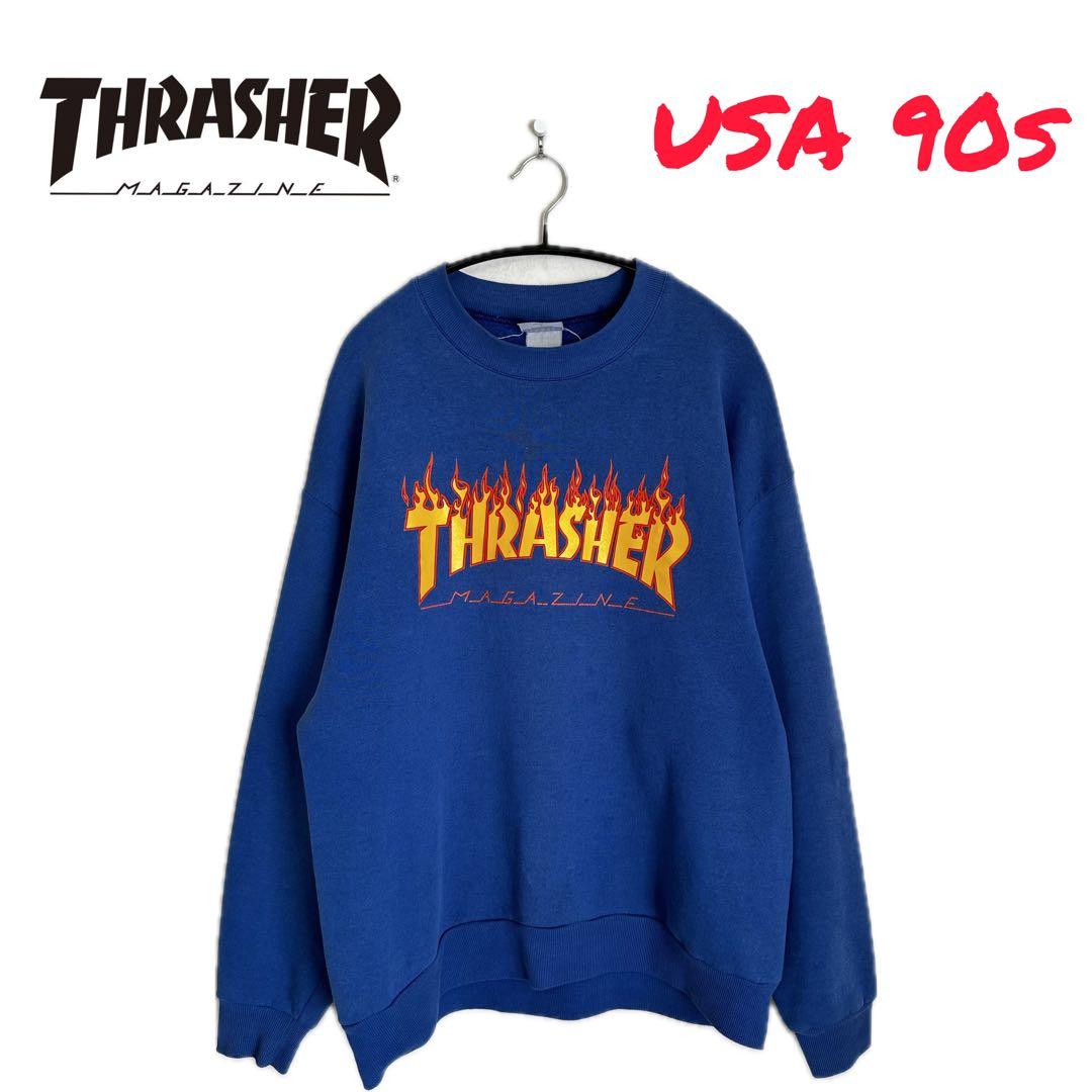 スラッシャー　スウェット　ブルー　USA 90s