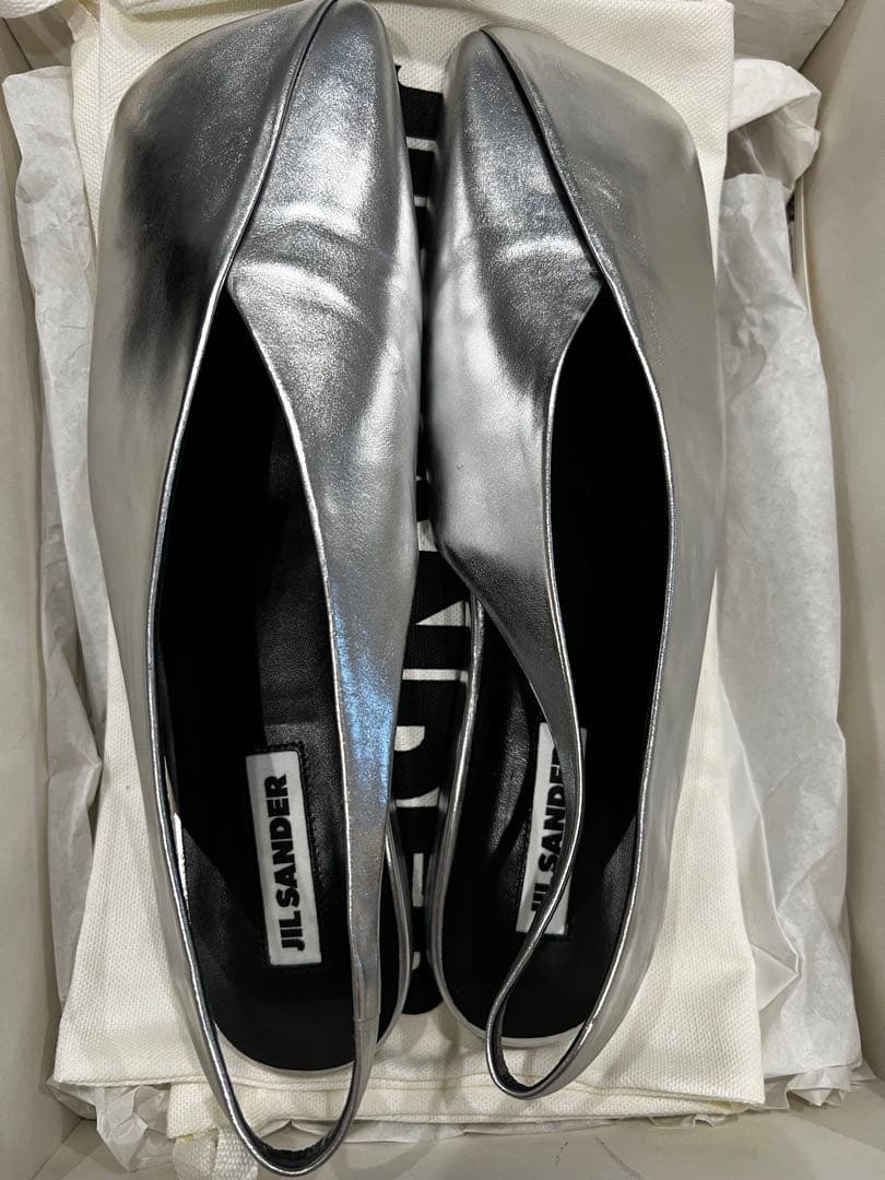 S*a様 jil sander シルバースリングバック　37.5