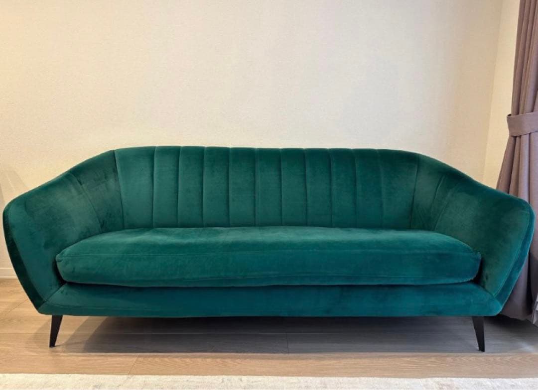 【NOCE】ソファ HELSINKI 3人掛け　グリーン　緑