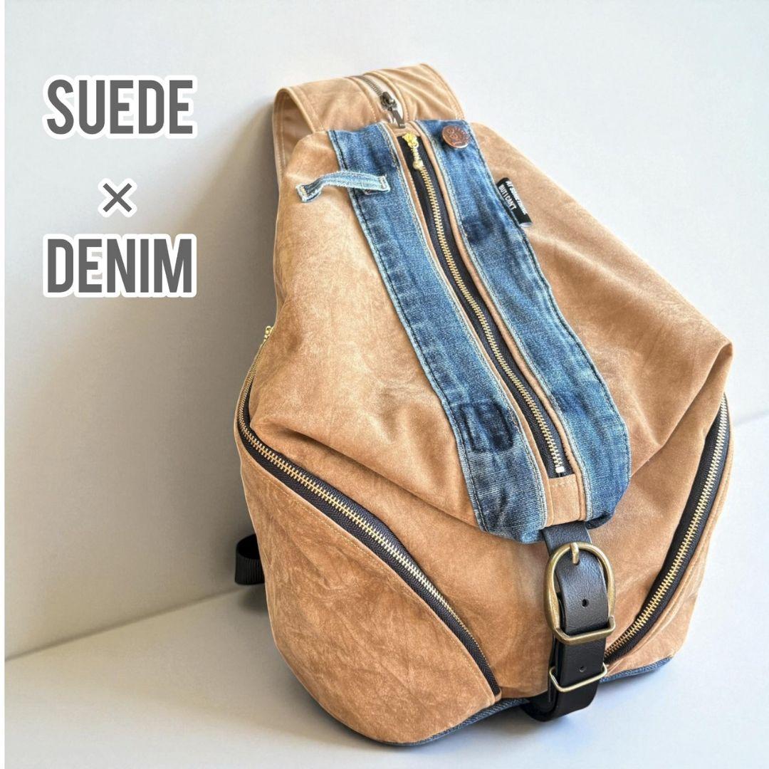 【BIG size】3way bag／スエード×デニム