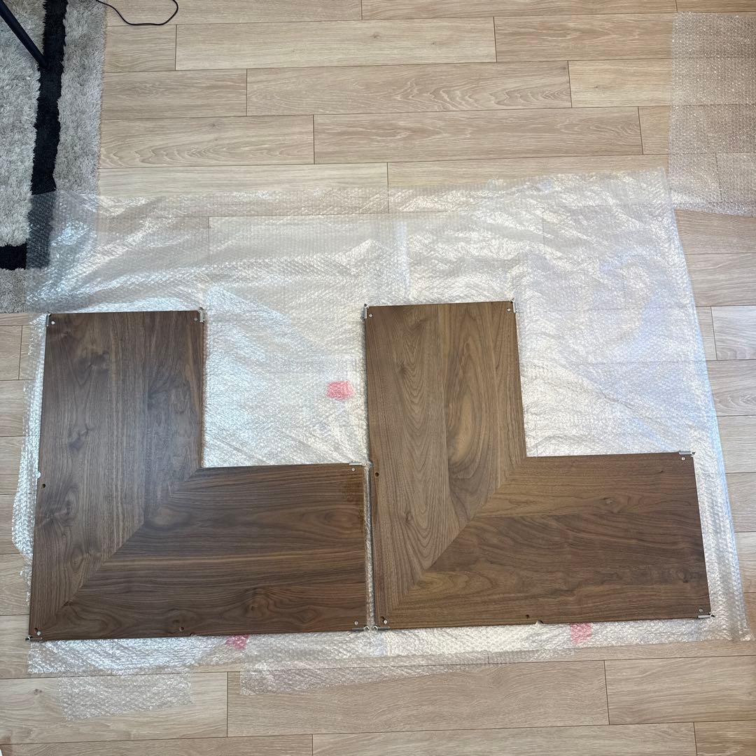 無印良品ステンレスユニットシェルフ・追加棚・コーナータイプ／WN材 幅８４ｃｍ