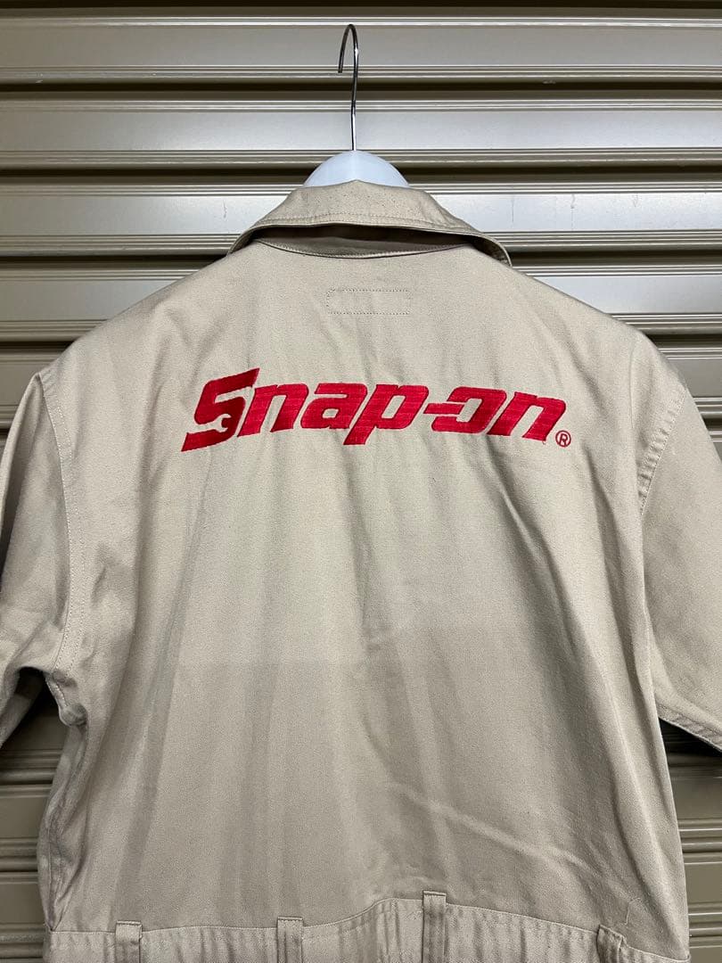 Snap-on ベージュ つなぎ　M