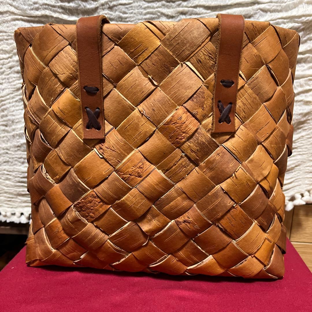 期間限定セール　白樺かごバッグ　特大サイズ　フィンランド　北欧