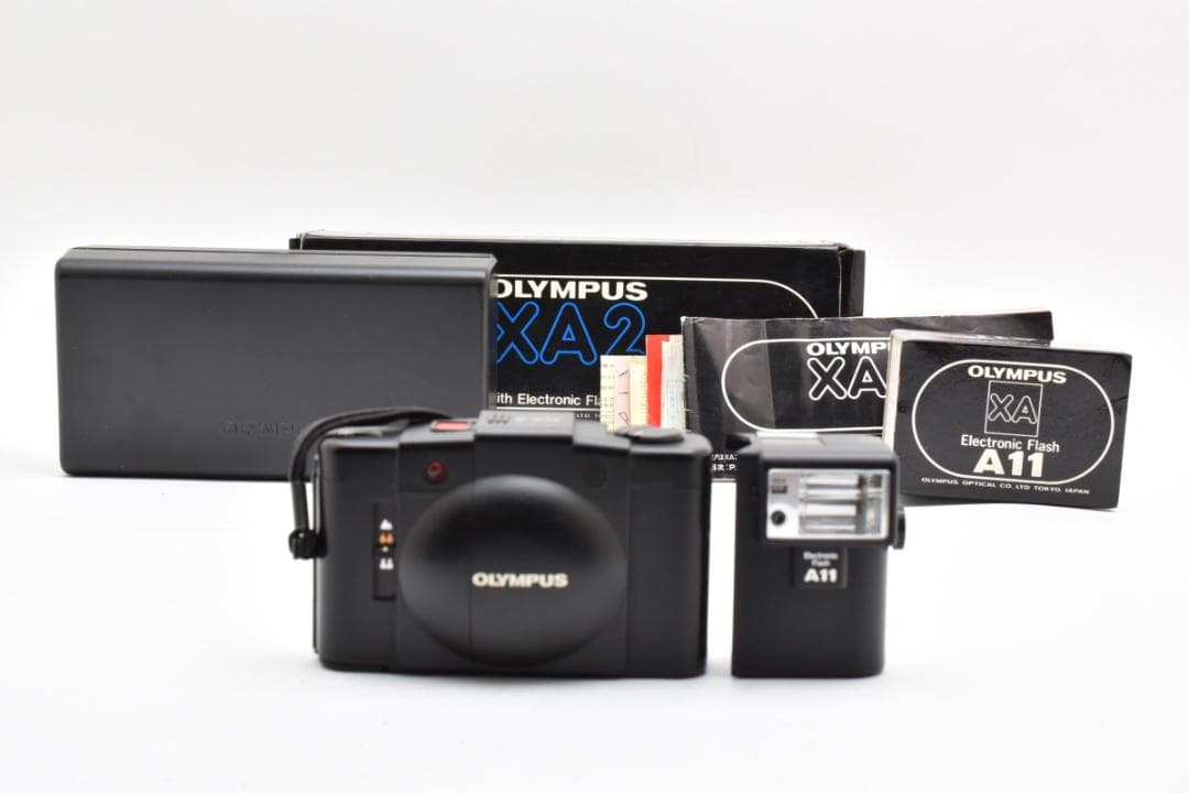 【動作品】OLYMPUS XA2 A11 オリンパス フィルムカメラ ケース付き