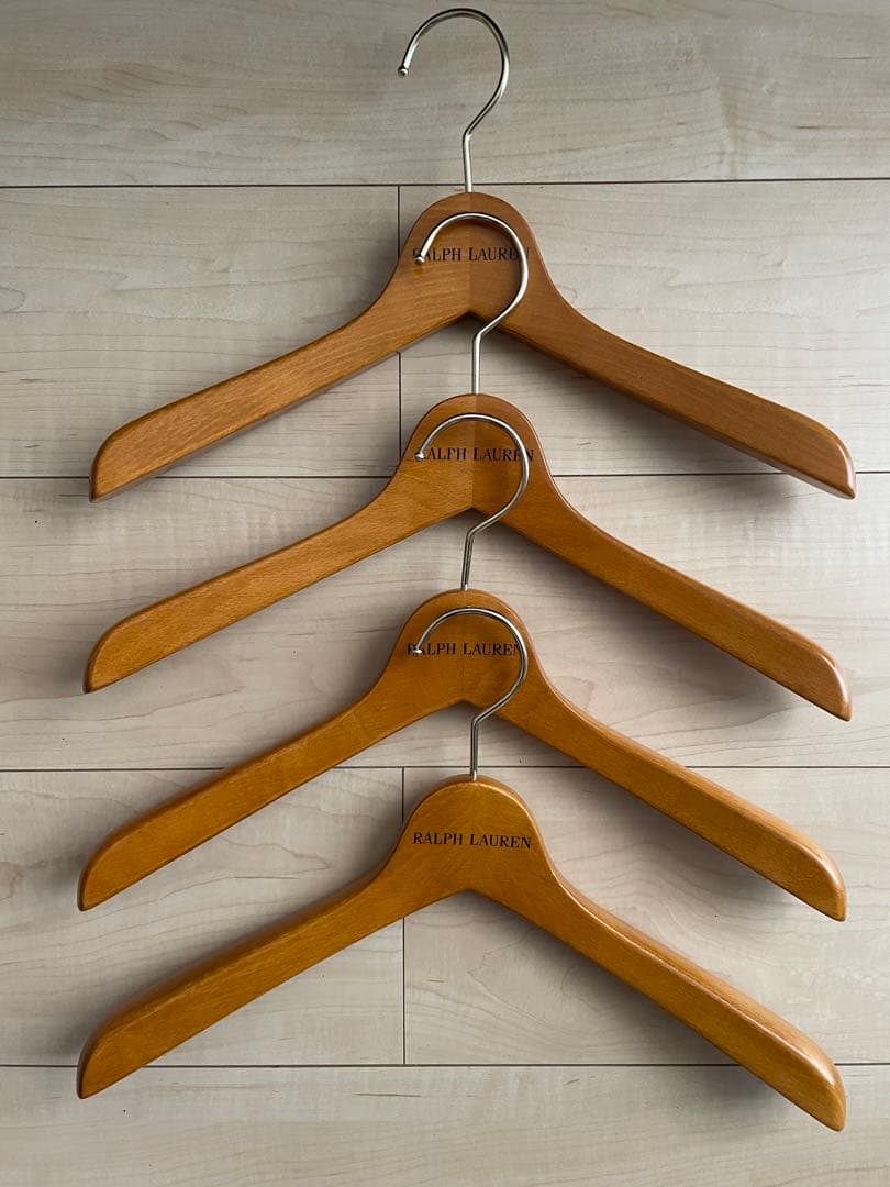 【非売品】ラルフローレン　木製ハンガー　4本セット　レディース　Jr. キッズ