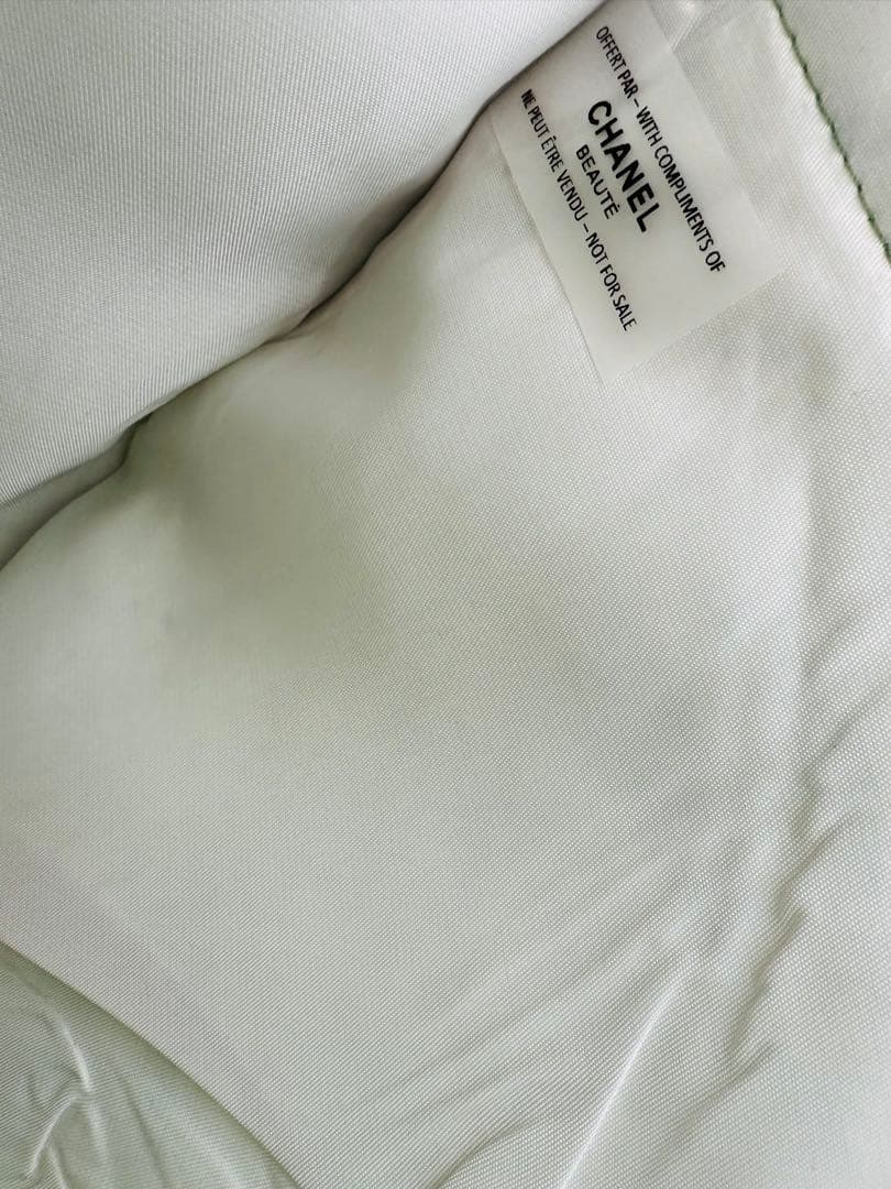 CHANELシャネル☆ノベルティ新品未使用デニムトートバッグ薄手グリーン系