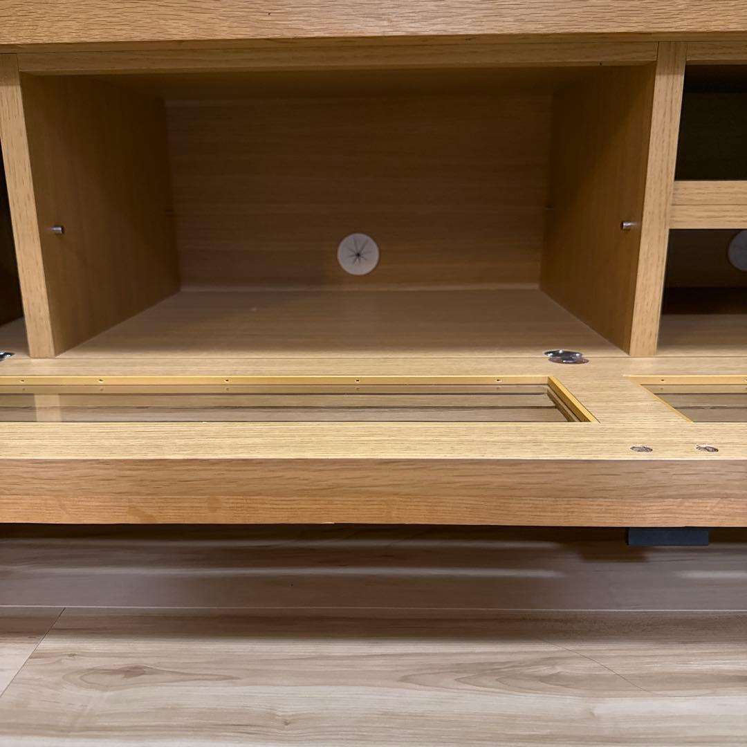 美品 テレビボード 幅180／ナチュラル・重厚感・65インチ対応