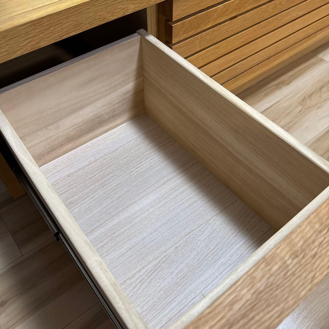 美品 テレビボード 幅180／ナチュラル・重厚感・65インチ対応