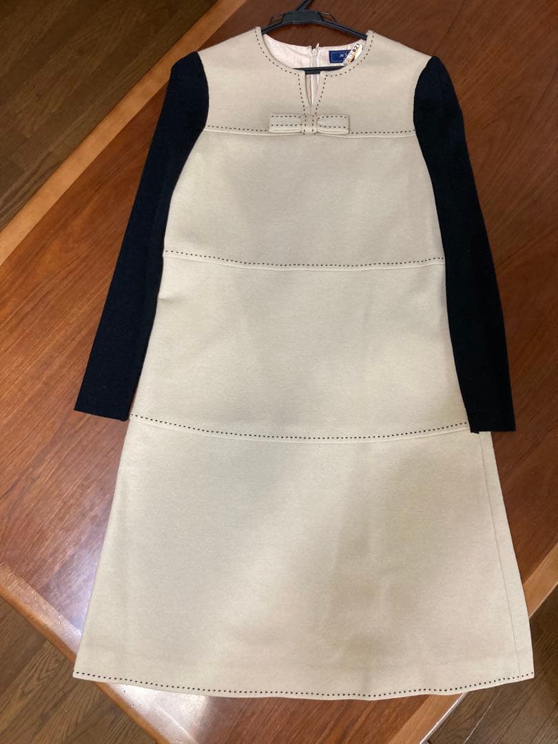 【お値引き中】M'S GRACY ウール混合 Aラインロングワンピース