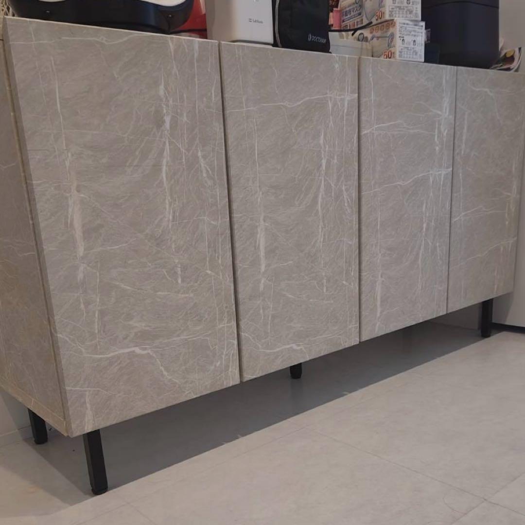 収納棚 サイドボード キャビネット リビングボード 大理石日本製　LOWYA