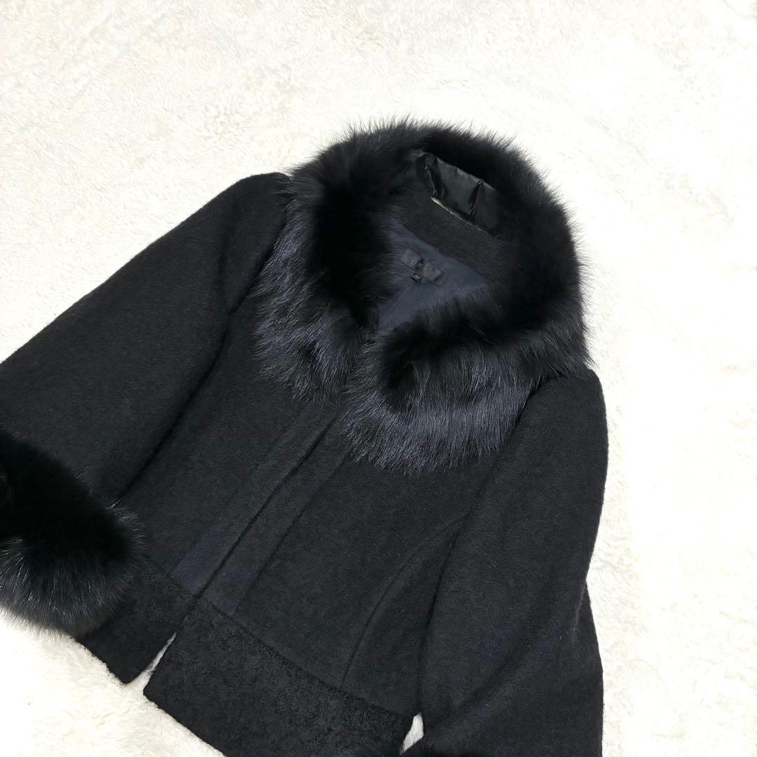 まりん TO BE CHIC フォックスファー付 ショートコート ボレロ