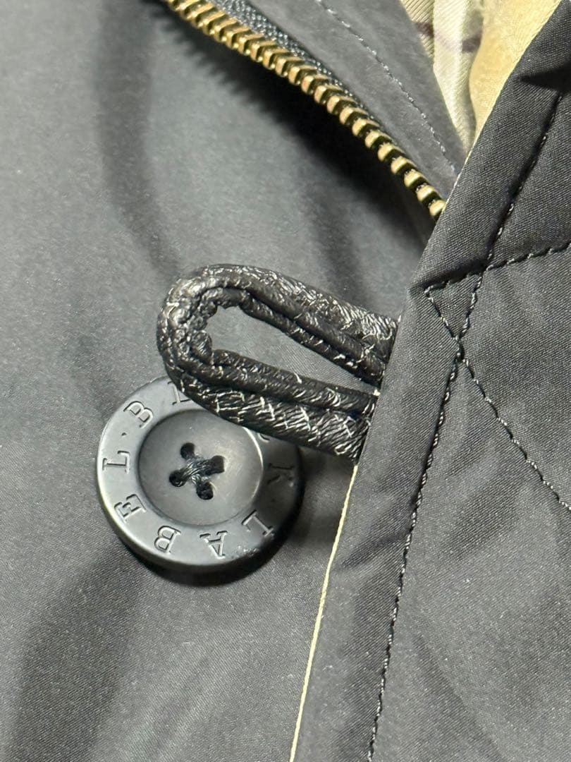 バーバリーブラックレーベル　ロングモッズコート　黒　Lサイズ